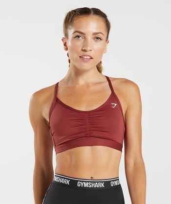 Sujetadores Deportivos Gymshark Ruched Mujer Rojas | CO 2119AHK